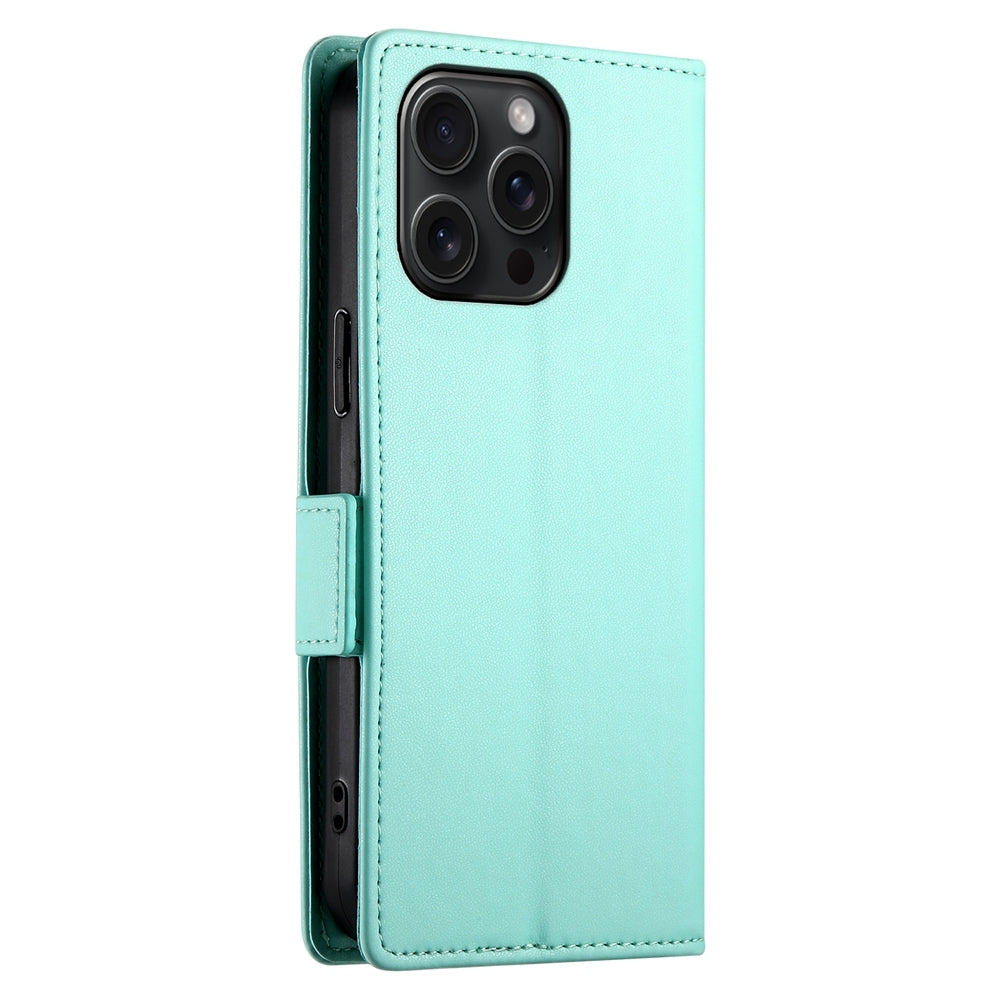 iPhone 15 Pro Max Wallet Case - Luxury Magnetic PU Leather Flip Cover with Card Slots, Stand & Shockproof Protection