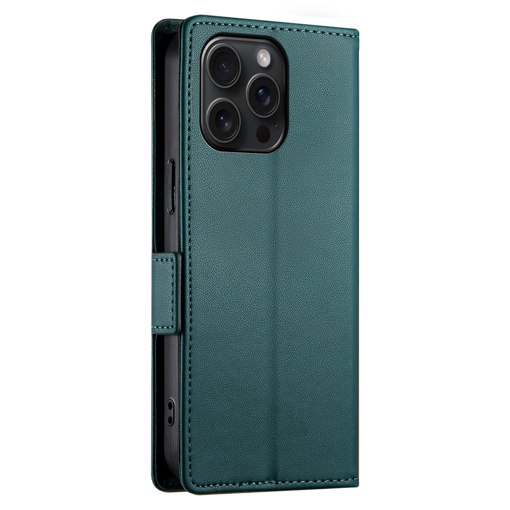 iPhone 15 Pro Max Wallet Case - Luxury Magnetic PU Leather Flip Cover with Card Slots, Stand & Shockproof Protection