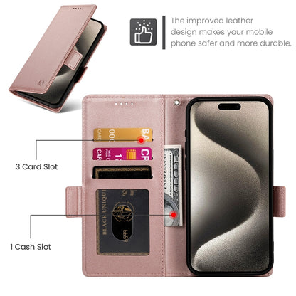 iPhone 15 Pro Wallet Case - Luxury Magnetic PU Leather Flip Cover with Card Slots, Stand & Shockproof Protection