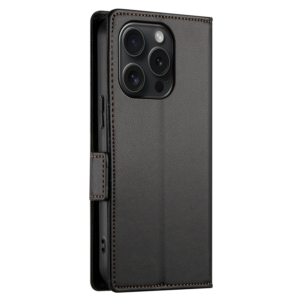 iPhone 15 Pro Wallet Case - Luxury Magnetic PU Leather Flip Cover with Card Slots, Stand & Shockproof Protection