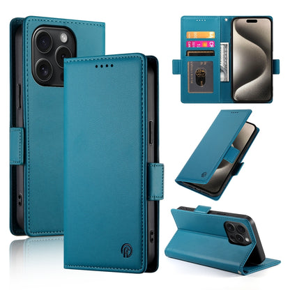 iPhone 15 Pro Wallet Case - Luxury Magnetic PU Leather Flip Cover with Card Slots, Stand & Shockproof Protection