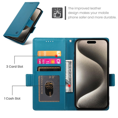iPhone 15 Pro Wallet Case - Luxury Magnetic PU Leather Flip Cover with Card Slots, Stand & Shockproof Protection
