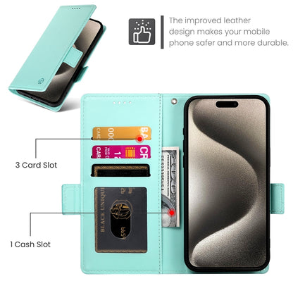 iPhone 15 Pro Wallet Case - Luxury Magnetic PU Leather Flip Cover with Card Slots, Stand & Shockproof Protection