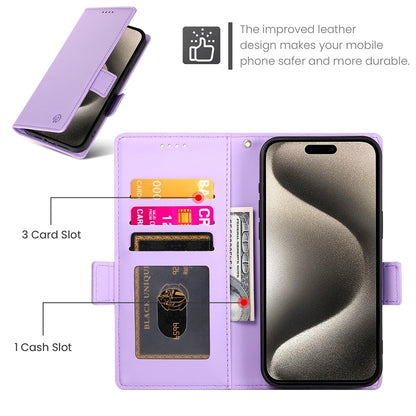 iPhone 15 Pro Wallet Case - Luxury Magnetic PU Leather Flip Cover with Card Slots, Stand & Shockproof Protection