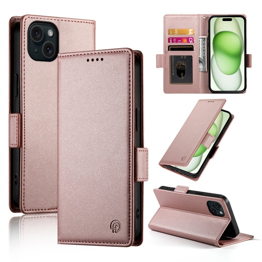iPhone 15 Plus Wallet Case - Luxury Magnetic PU Leather Flip Cover with Card Slots, Stand & Shockproof Protection
