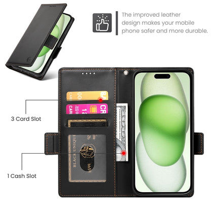 iPhone 15 Plus Wallet Case - Luxury Magnetic PU Leather Flip Cover with Card Slots, Stand & Shockproof Protection