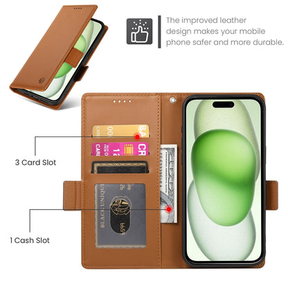 iPhone 15 Plus Wallet Case - Luxury Magnetic PU Leather Flip Cover with Card Slots, Stand & Shockproof Protection