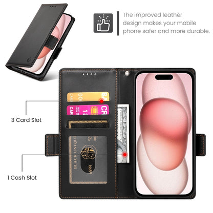 iPhone 15 Wallet Case - Luxury Magnetic PU Leather Flip Cover with Card Slots, Stand & Shockproof Protection