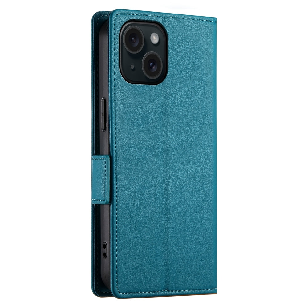iPhone 15 Wallet Case - Luxury Magnetic PU Leather Flip Cover with Card Slots, Stand & Shockproof Protection