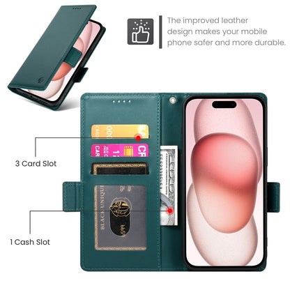 iPhone 15 Wallet Case - Luxury Magnetic PU Leather Flip Cover with Card Slots, Stand & Shockproof Protection