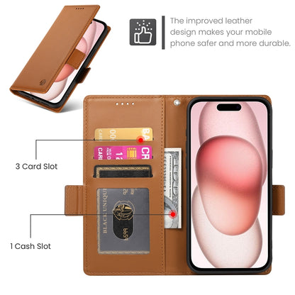 iPhone 15 Wallet Case - Luxury Magnetic PU Leather Flip Cover with Card Slots, Stand & Shockproof Protection