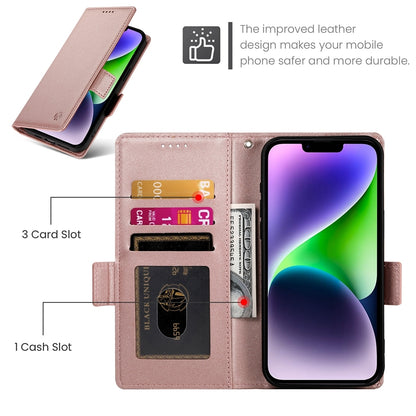 iPhone 14 Plus Wallet Case - Luxury Magnetic PU Leather Flip Cover with Card Slots, Stand & Shockproof Protection