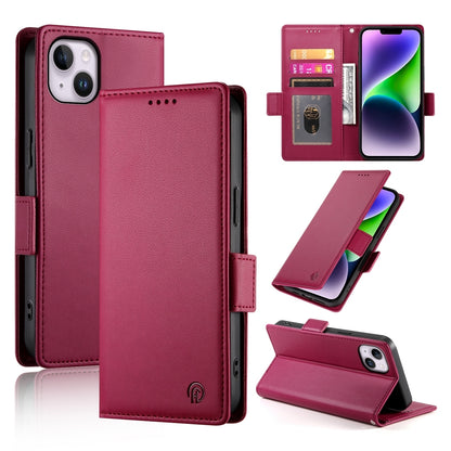 iPhone 14 Plus Wallet Case - Luxury Magnetic PU Leather Flip Cover with Card Slots, Stand & Shockproof Protection