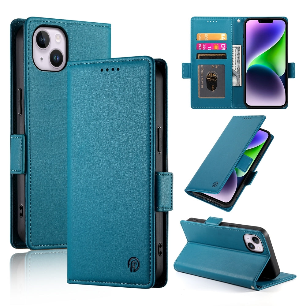 iPhone 14 Plus Wallet Case - Luxury Magnetic PU Leather Flip Cover with Card Slots, Stand & Shockproof Protection