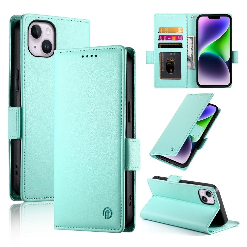 iPhone 14 Plus Wallet Case - Luxury Magnetic PU Leather Flip Cover with Card Slots, Stand & Shockproof Protection