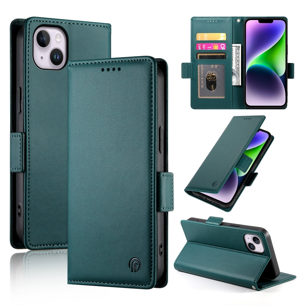 iPhone 14 Plus Wallet Case - Luxury Magnetic PU Leather Flip Cover with Card Slots, Stand & Shockproof Protection