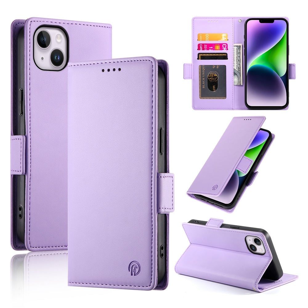 iPhone 14 Plus Wallet Case - Luxury Magnetic PU Leather Flip Cover with Card Slots, Stand & Shockproof Protection