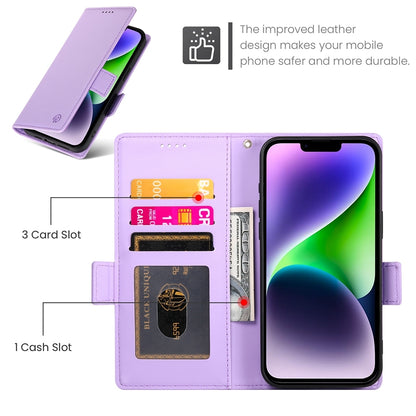iPhone 14 Plus Wallet Case - Luxury Magnetic PU Leather Flip Cover with Card Slots, Stand & Shockproof Protection