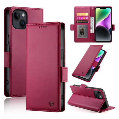 iPhone 14 Wallet Case - Luxury Magnetic PU Leather Flip Cover with Card Slots, Stand & Shockproof Protection