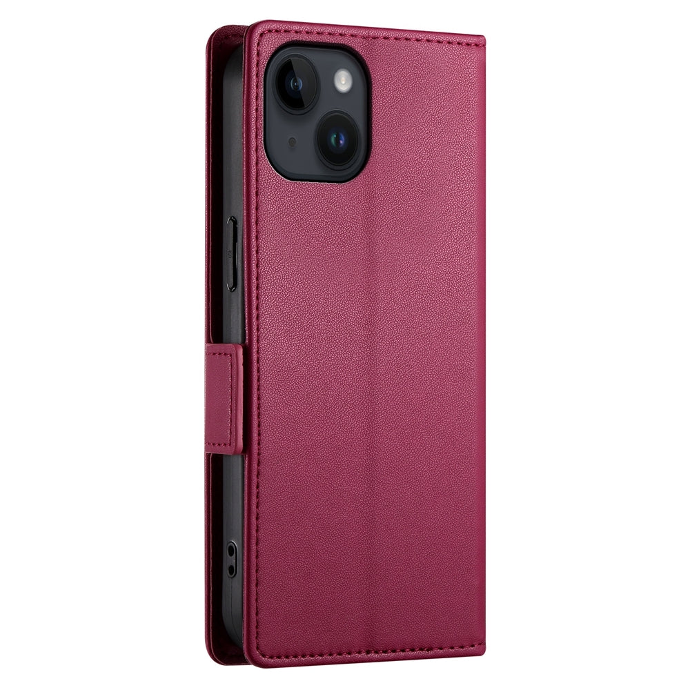 iPhone 14 Wallet Case - Luxury Magnetic PU Leather Flip Cover with Card Slots, Stand & Shockproof Protection