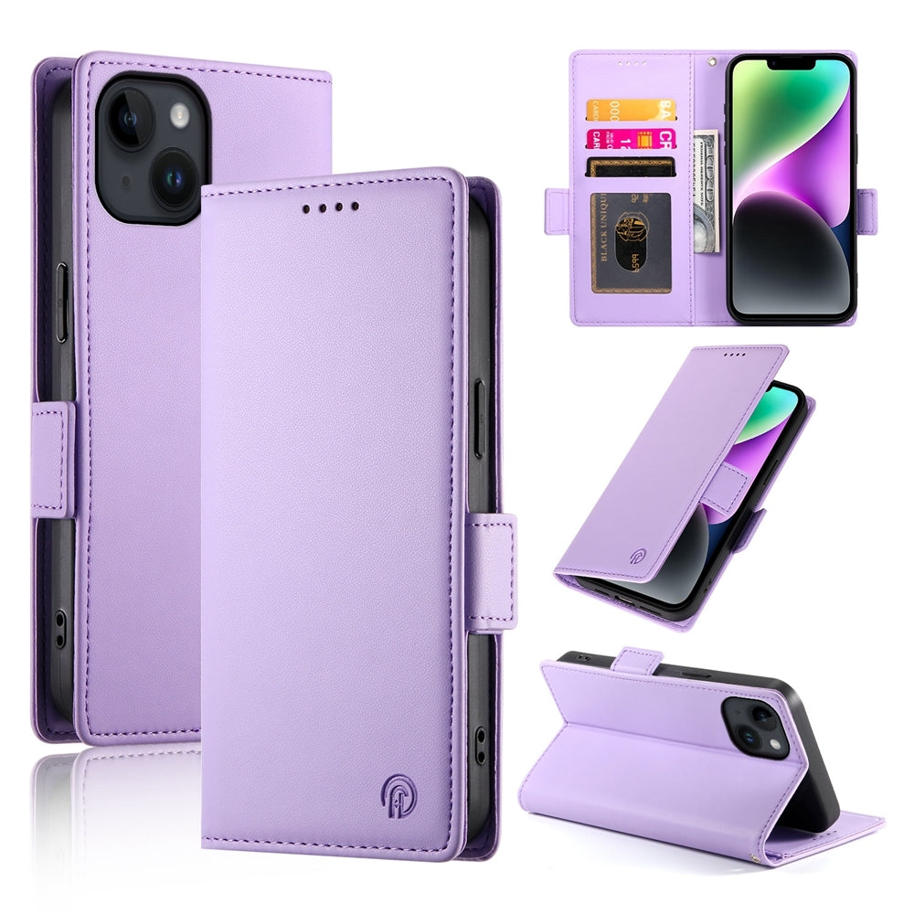 iPhone 14 Wallet Case - Luxury Magnetic PU Leather Flip Cover with Card Slots, Stand & Shockproof Protection