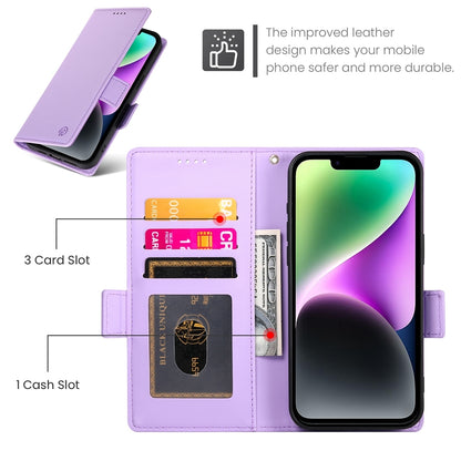 iPhone 14 Wallet Case - Luxury Magnetic PU Leather Flip Cover with Card Slots, Stand & Shockproof Protection