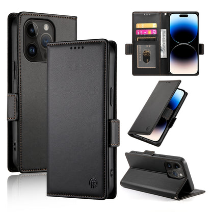 iPhone 14 Pro Wallet Case - Luxury Magnetic PU Leather Flip Cover with Card Slots, Stand & Shockproof Protection