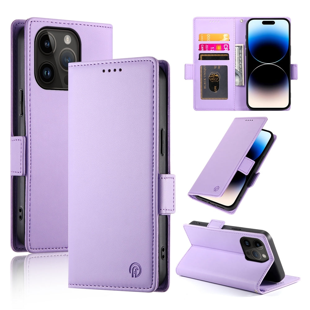 iPhone 14 Pro Wallet Case - Luxury Magnetic PU Leather Flip Cover with Card Slots, Stand & Shockproof Protection