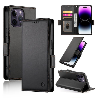iPhone 14 Pro Max Wallet Case - Luxury Magnetic PU Leather Flip Cover with Card Slots, Stand & Shockproof Protection