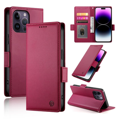 iPhone 14 Pro Max Wallet Case - Luxury Magnetic PU Leather Flip Cover with Card Slots, Stand & Shockproof Protection