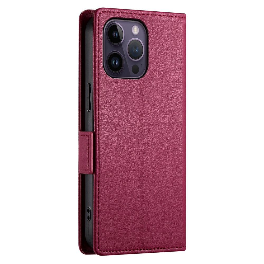 iPhone 14 Pro Max Wallet Case - Luxury Magnetic PU Leather Flip Cover with Card Slots, Stand & Shockproof Protection