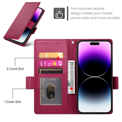 iPhone 14 Pro Max Wallet Case - Luxury Magnetic PU Leather Flip Cover with Card Slots, Stand & Shockproof Protection