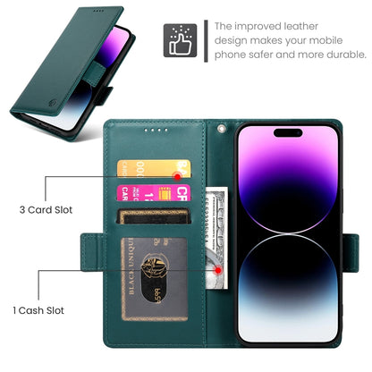iPhone 14 Pro Max Wallet Case - Luxury Magnetic PU Leather Flip Cover with Card Slots, Stand & Shockproof Protection