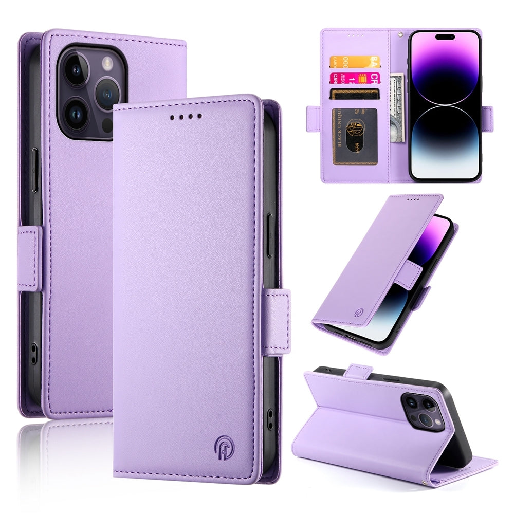 iPhone 14 Pro Max Wallet Case - Luxury Magnetic PU Leather Flip Cover with Card Slots, Stand & Shockproof Protection