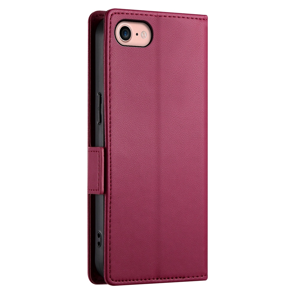 iPhone SE 2022 Wallet Case - Luxury Magnetic PU Leather Flip Cover with Card Slots, Stand & Shockproof Protection