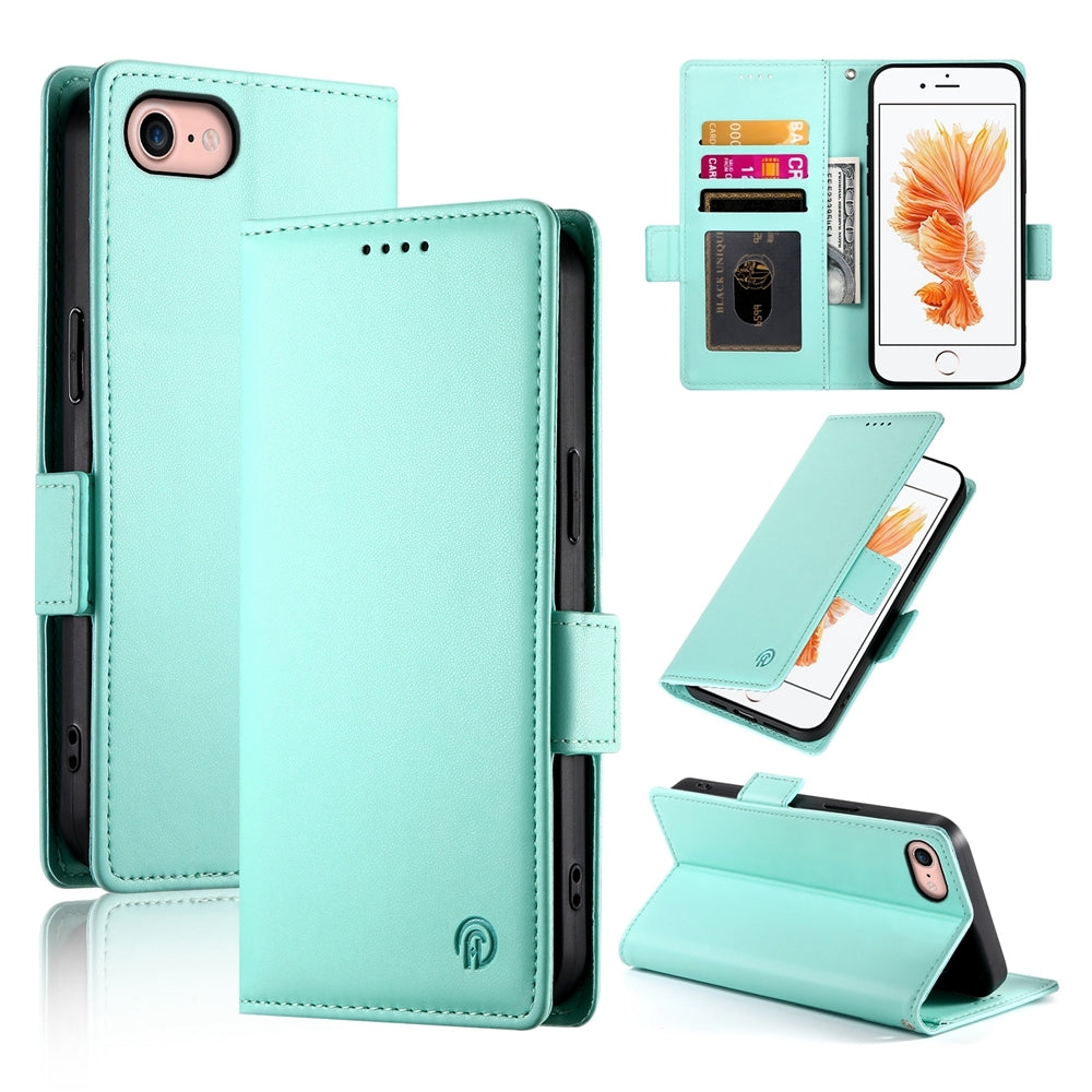 iPhone SE 2022 Wallet Case - Luxury Magnetic PU Leather Flip Cover with Card Slots, Stand & Shockproof Protection