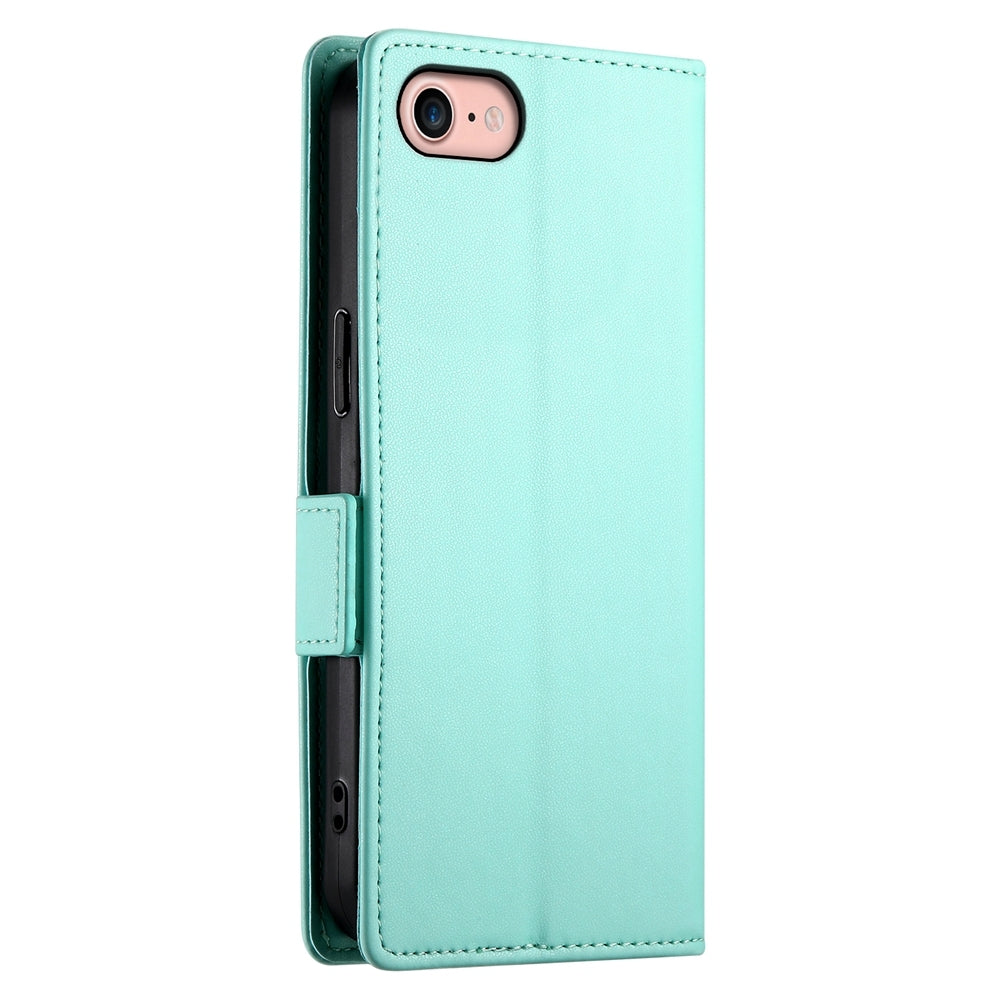 iPhone SE 2022 Wallet Case - Luxury Magnetic PU Leather Flip Cover with Card Slots, Stand & Shockproof Protection