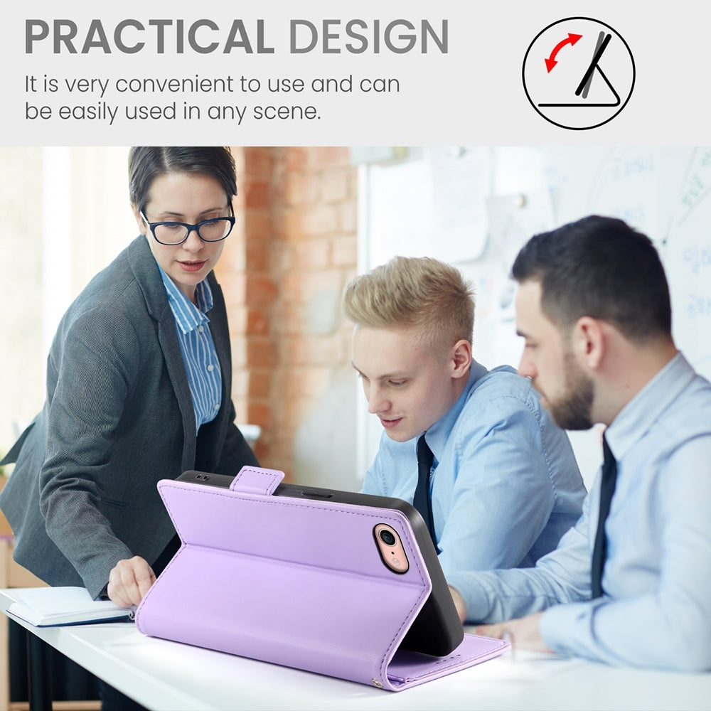 iPhone SE 2020 Wallet Case - Luxury Magnetic PU Leather Flip Cover with Card Slots, Stand & Shockproof Protection
