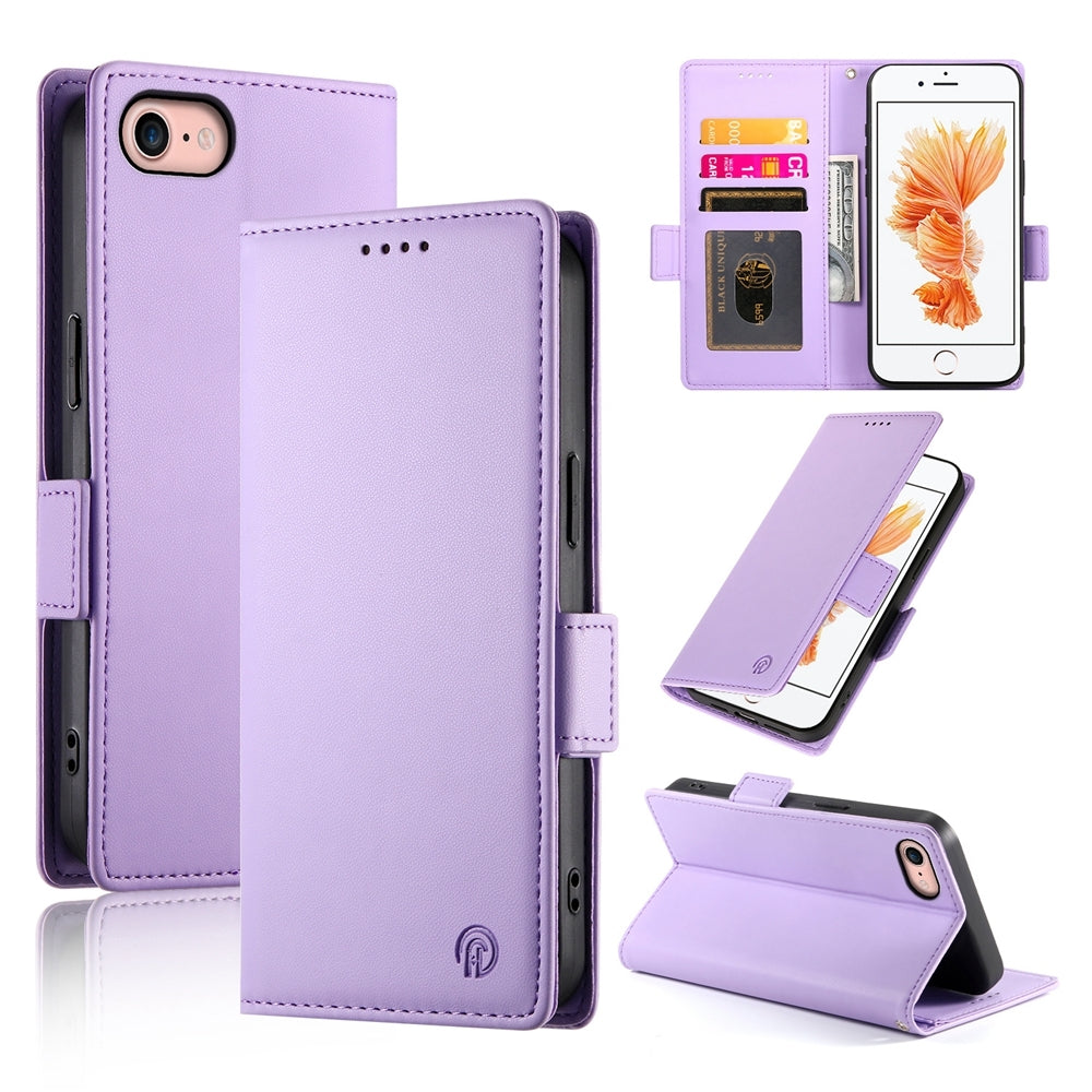 iPhone 8 Wallet Case - Luxury Magnetic PU Leather Flip Cover with Card Slots, Stand & Shockproof Protection