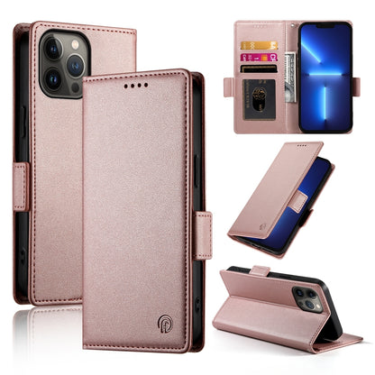 iPhone 13 Pro Max Wallet Case - Luxury Magnetic PU Leather Flip Cover with Card Slots, Stand & Shockproof Protection