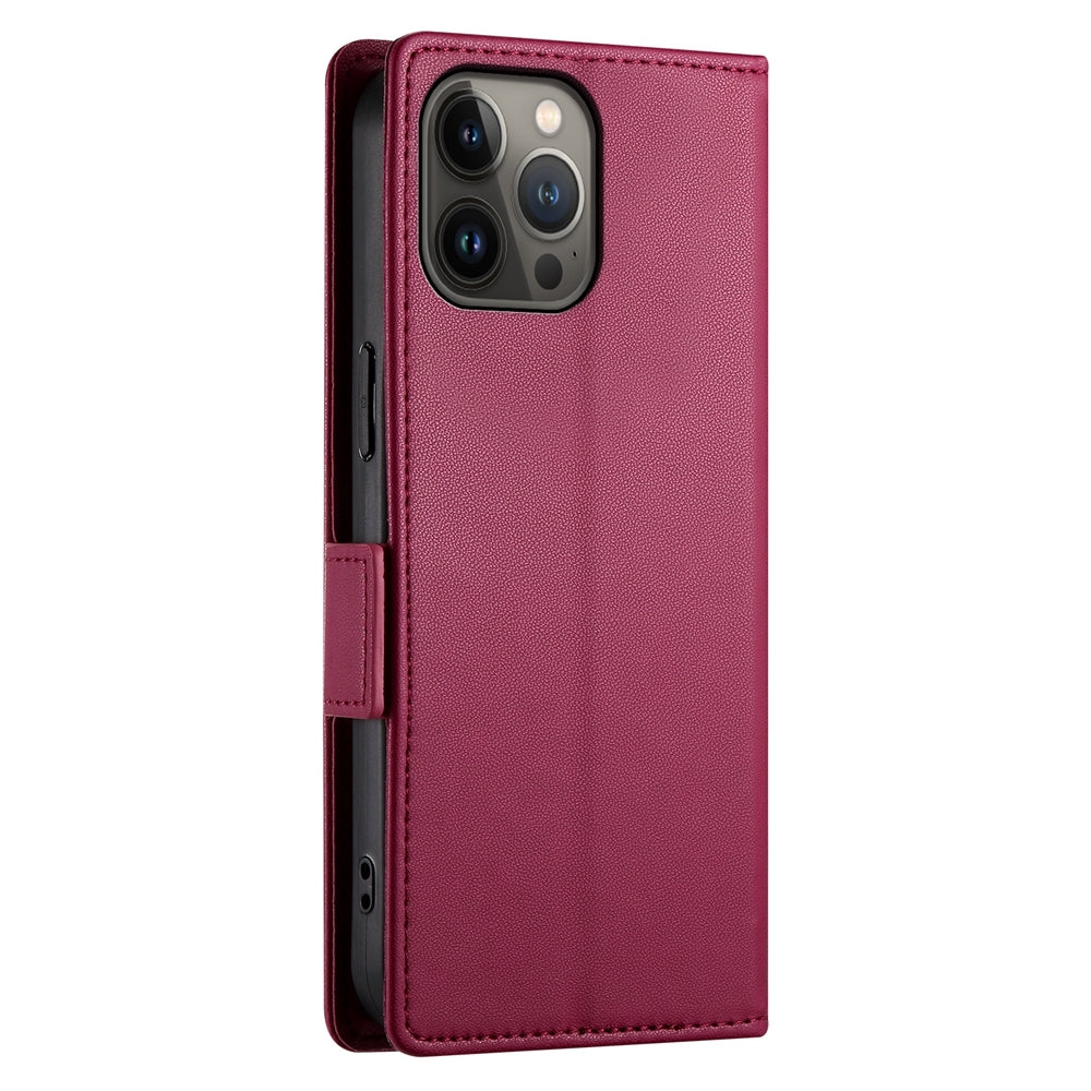 iPhone 13 Pro Max Wallet Case - Luxury Magnetic PU Leather Flip Cover with Card Slots, Stand & Shockproof Protection