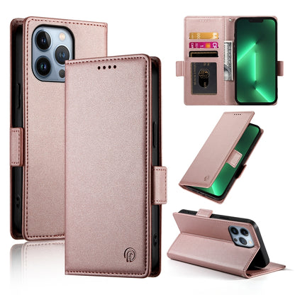 iPhone 13 Pro Wallet Case - Luxury Magnetic PU Leather Flip Cover with Card Slots, Stand & Shockproof Protection