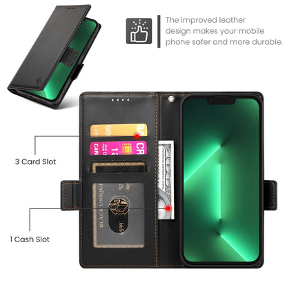 iPhone 13 Pro Wallet Case - Luxury Magnetic PU Leather Flip Cover with Card Slots, Stand & Shockproof Protection
