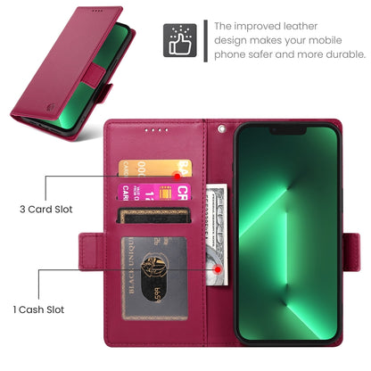 iPhone 13 Pro Wallet Case - Luxury Magnetic PU Leather Flip Cover with Card Slots, Stand & Shockproof Protection