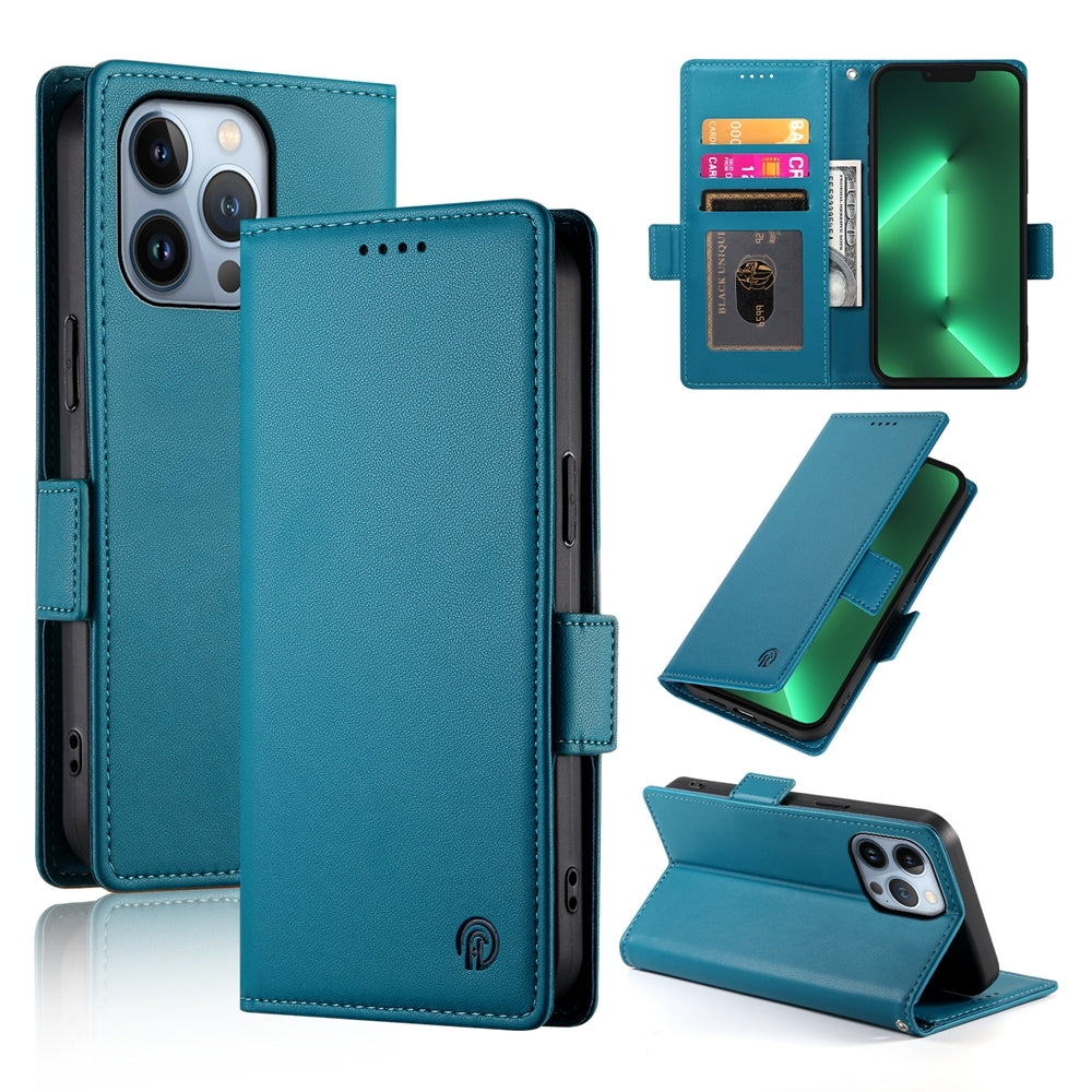 iPhone 13 Pro Wallet Case - Luxury Magnetic PU Leather Flip Cover with Card Slots, Stand & Shockproof Protection