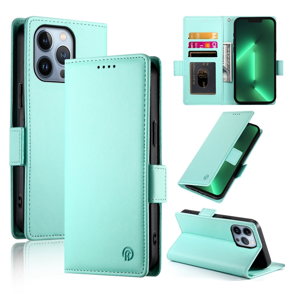 iPhone 13 Pro Wallet Case - Luxury Magnetic PU Leather Flip Cover with Card Slots, Stand & Shockproof Protection