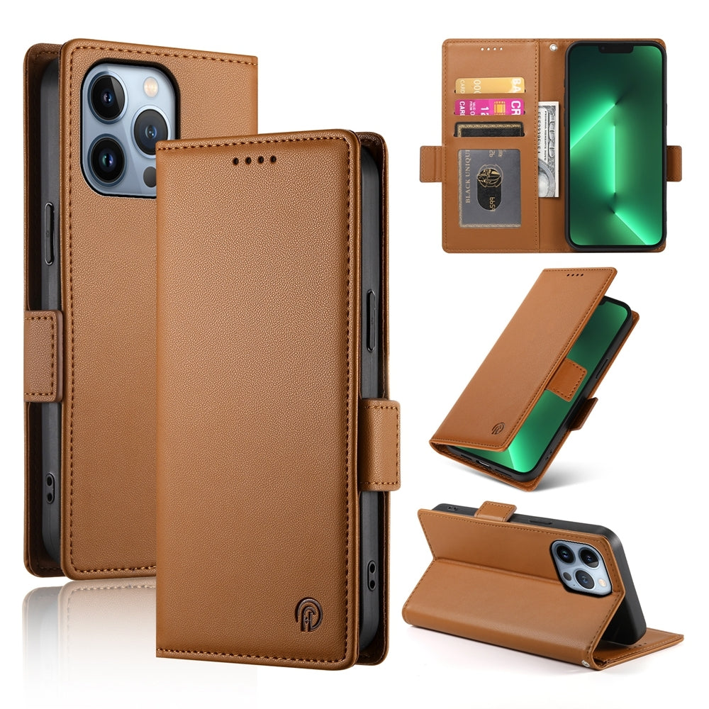 iPhone 13 Pro Wallet Case - Luxury Magnetic PU Leather Flip Cover with Card Slots, Stand & Shockproof Protection