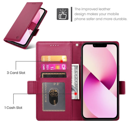 iPhone 13 Wallet Case - Luxury Magnetic PU Leather Flip Cover with Card Slots, Stand & Shockproof Protection