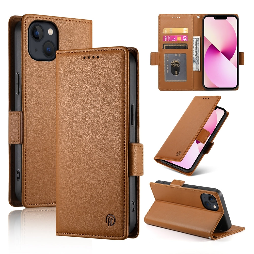 iPhone 13 Wallet Case - Luxury Magnetic PU Leather Flip Cover with Card Slots, Stand & Shockproof Protection