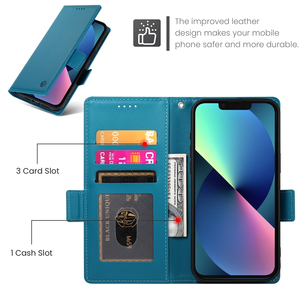 iPhone 13 mini Wallet Case - Luxury Magnetic PU Leather Flip Cover with Card Slots, Stand & Shockproof Protection